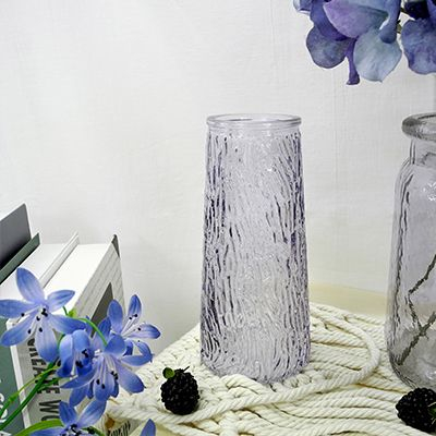 Purple Glass Vases & Wax Bottle YD-SS-036