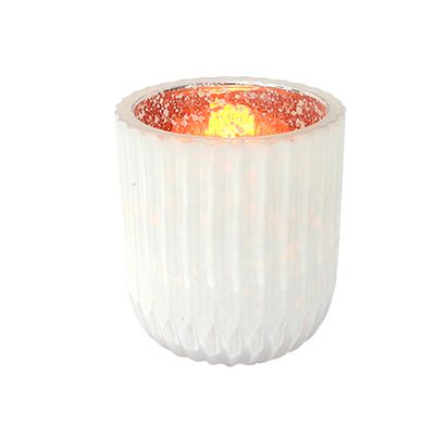 Yorklsun Glassware White Candle Holder & Wax Bottle YD-CX-057