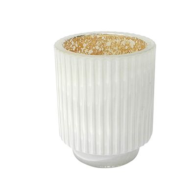 Yorklsun Glassware White Candle Holder & Wax Bottle YD-CX-057