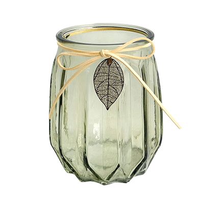 Yorklsun Glassware Green Candle Holder& Wax Bottle YD-ND-178