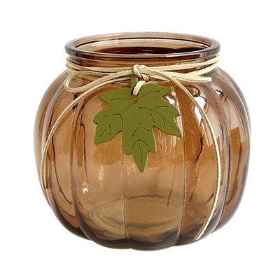 Yorklsun Glassware Autumn Brown Candle Holder & Wax Bottle YD-ND-150