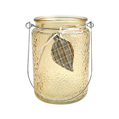 Yorklsun Glassware Autumn Yellow Candle Holder & Wax Bottle YD-ND-144