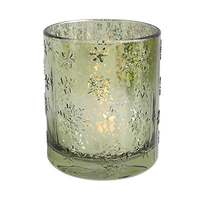 Yorklsun Glassware Green Christmas Candle Holder & Wax Bottle YD-HDWC-037