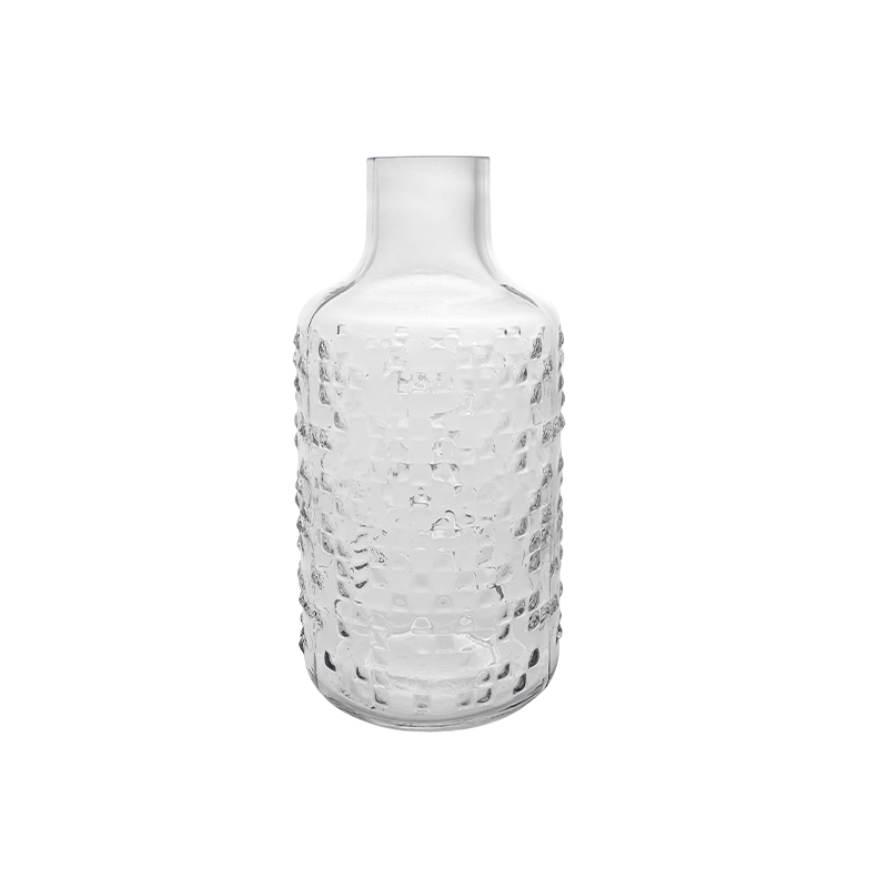 Square Relief Glass Vase YD-CGV-117