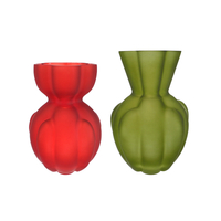 Special-shaped Frosted And Tinted Glass Vase YD-TDH-173