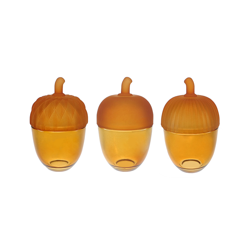 Hazel-shaped Colored Glass Storage Jar YD-TDH-175