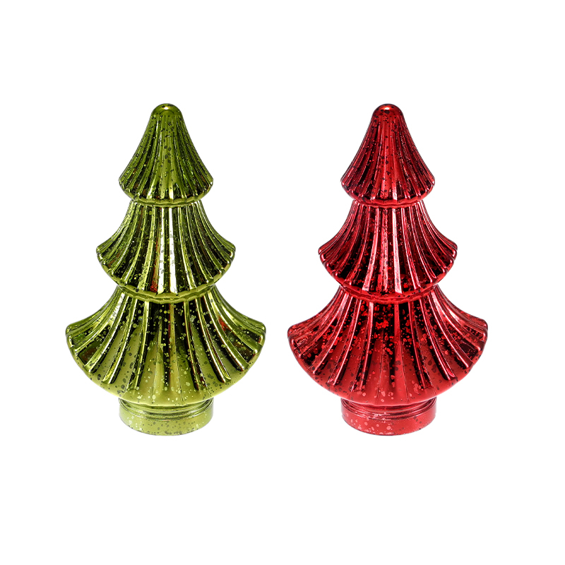 Electroplated Silver Fragment Fan-shaped Christmas Tree Decoration YD-CX-126