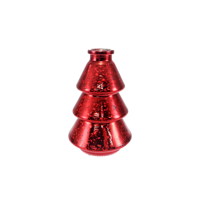 Electroplated Silver Fragments Christmas Tree Glass Bottle YD-CX-129