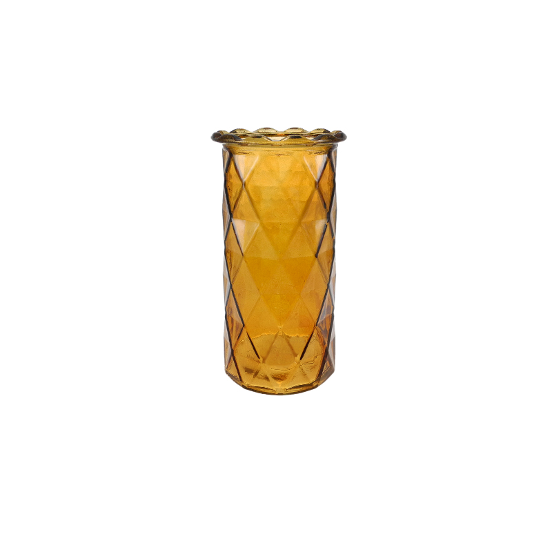 Diamond-patterned Lace Glass Vase YD-TDH-117