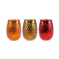 Triangular Textured Electroplated Silver Fragments Candleholder YD-TDH-161