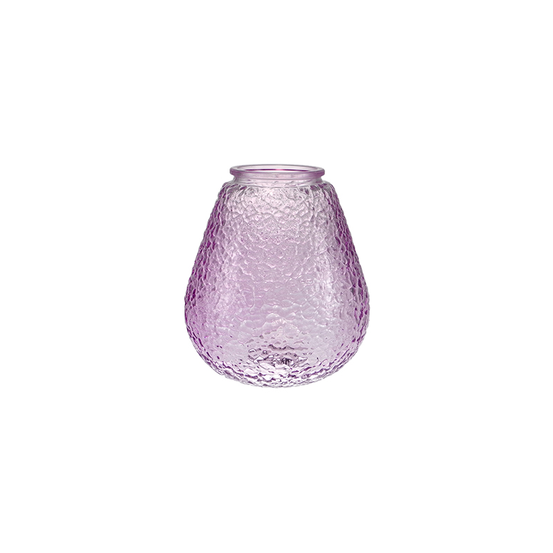 Crushed Stone Texture Colored Glass Vase YD-SS-142