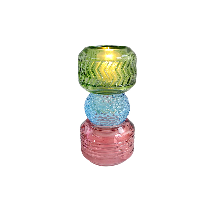 Textured Modern Double Candle Holder YD-HDWC-253