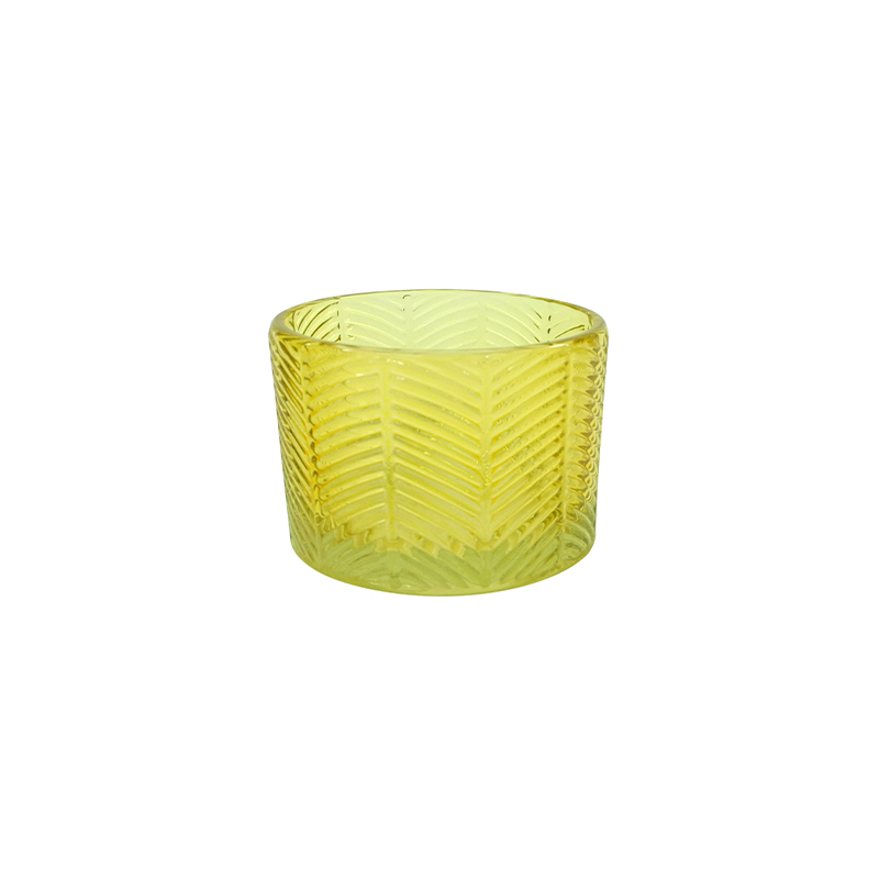 Texture Spray Color Glass Candle Holder YD-ND-376