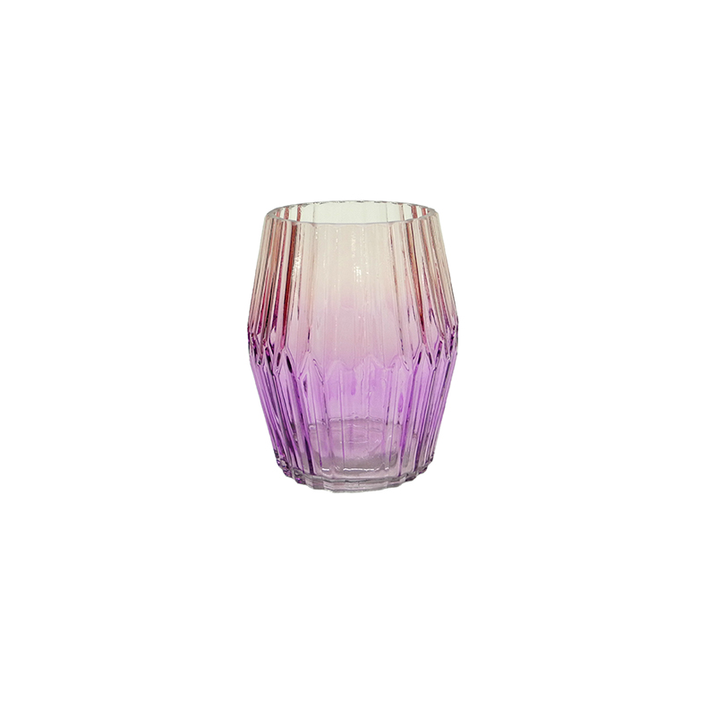 Purple Spray Color Gradient Glass Vase YD-ND-351