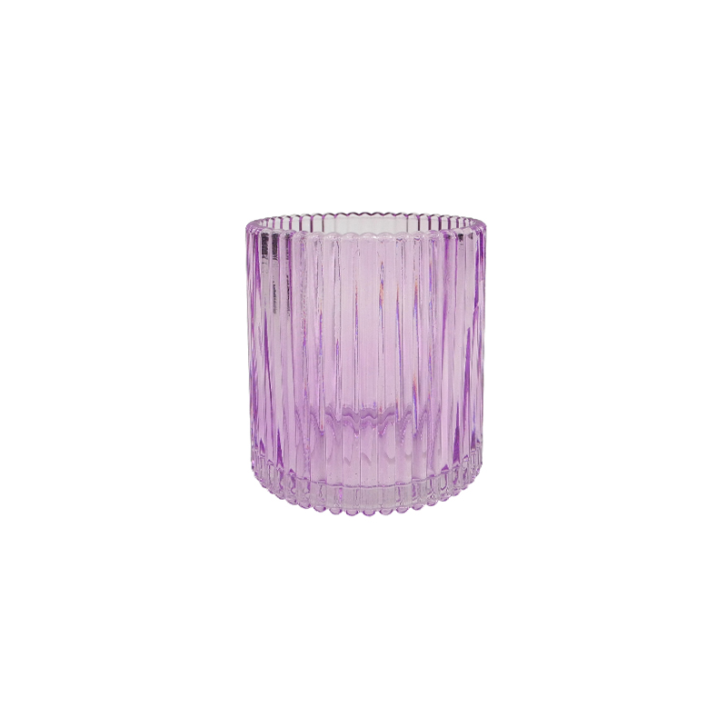 Striped Glass Candle Holder Set YD-ND-378