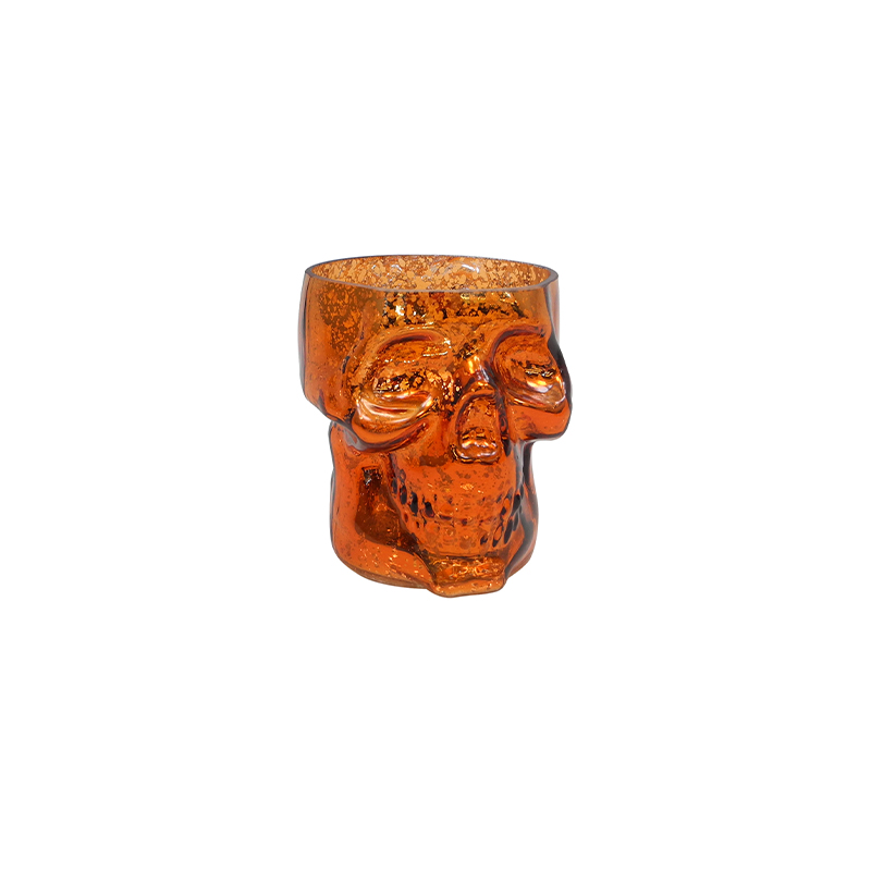 Skull Shattered Silver Glass YD-HAL-114