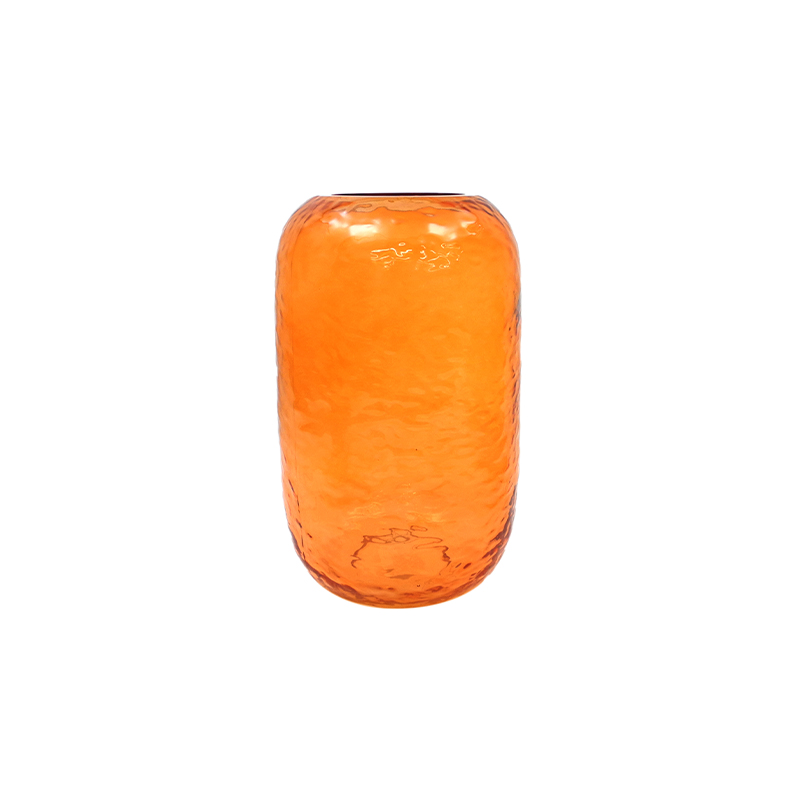 Orange Textured Glass Vase YD-TDH-101