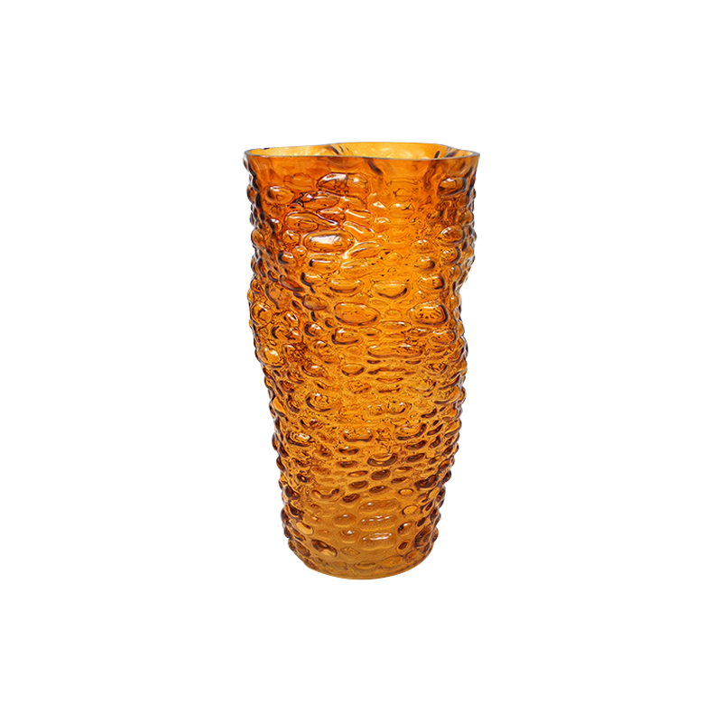 Brown Irregular-shaped Glass Vase YD-TDH-095