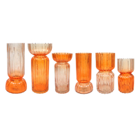 Striped Double-color Gradient Glass Vase YD-TDH-100