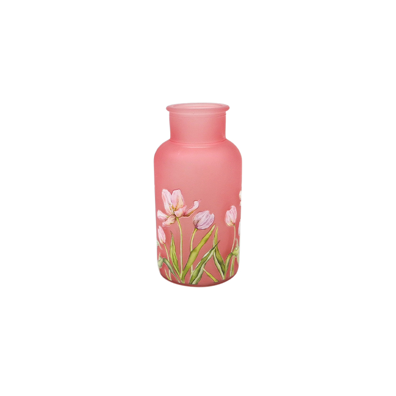 Frosted Powder Flower Bud Vase YD-SS-123