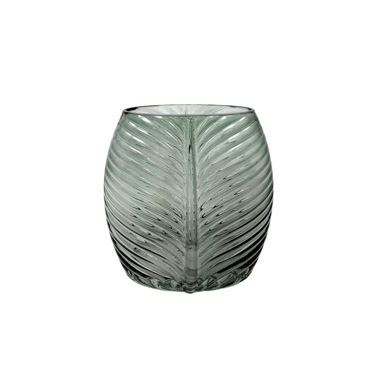 Leaf-textured Cut Glass Vase YD-TDH-085