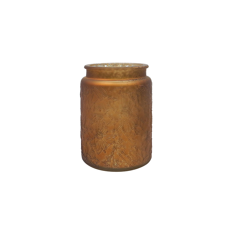 Cylindrical Broken Silver Glass Vase YD-TDH-074