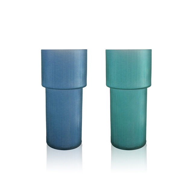 Ocean Color Frosted Glass Vase YD-OBS-070