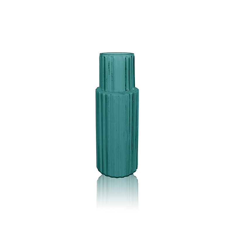 Green Frosted Glass Vase YD-OBS-090