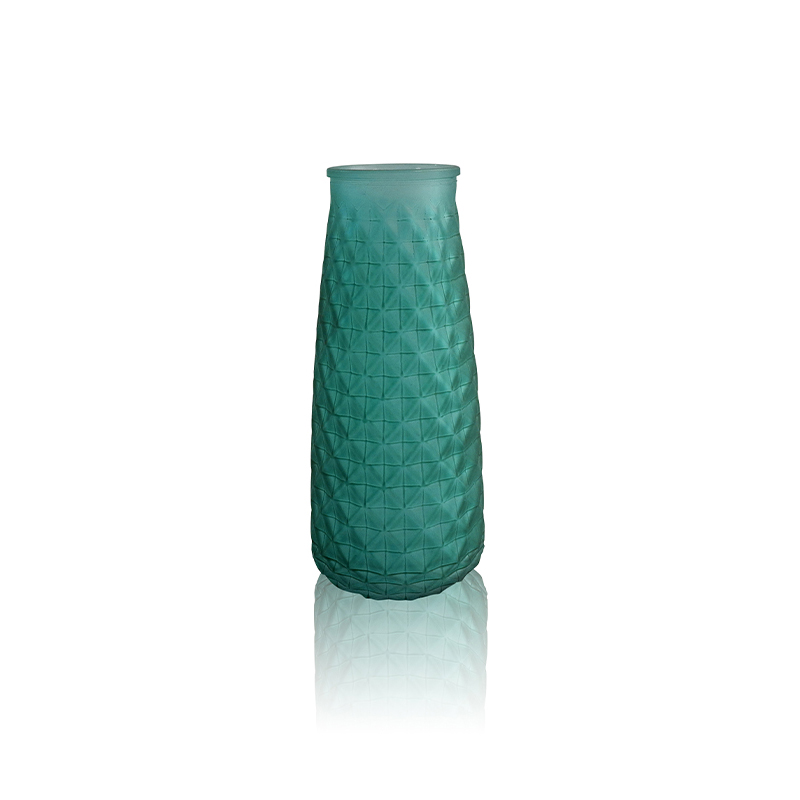Conical Frosted Glass Vase YD-OBS-071