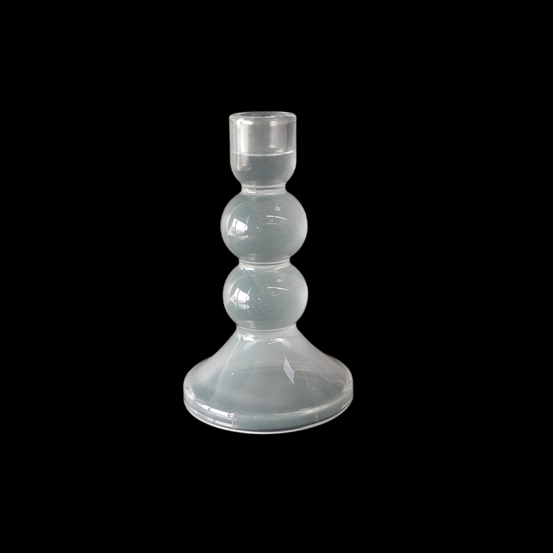 White Ball Glass Candle Holder YD-ND-248