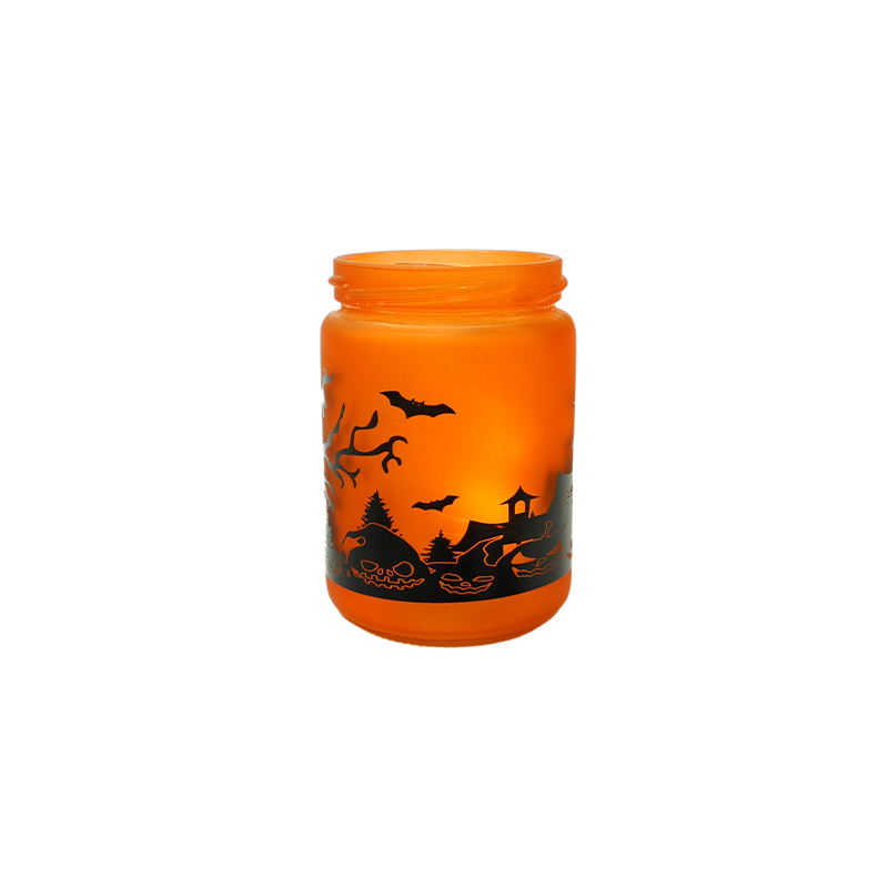 Halloween Pattern Stained Glass Candle Holder YD-HAL-085