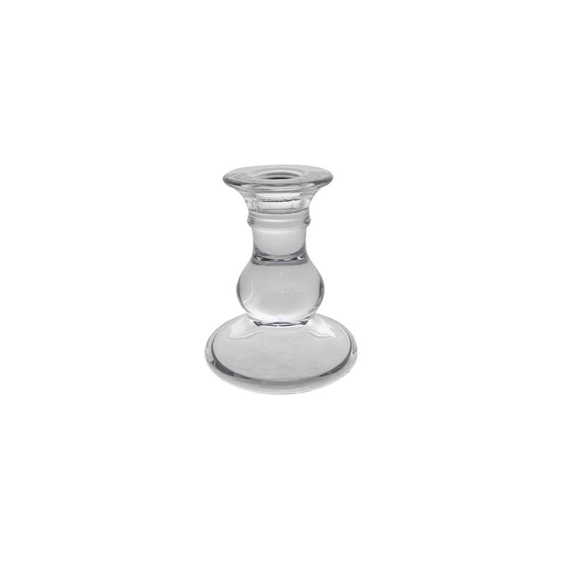 Clear Glass Candle Holder YD-HDWC-168