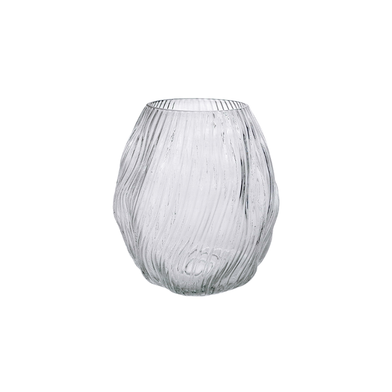Special-shaped Striped Glass Vase YD-CGV-041