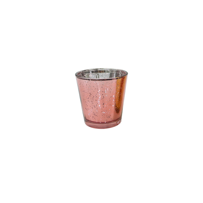 Funnel Type Electroplated Broken Silver Glass Wax Bottle YD-CX-081