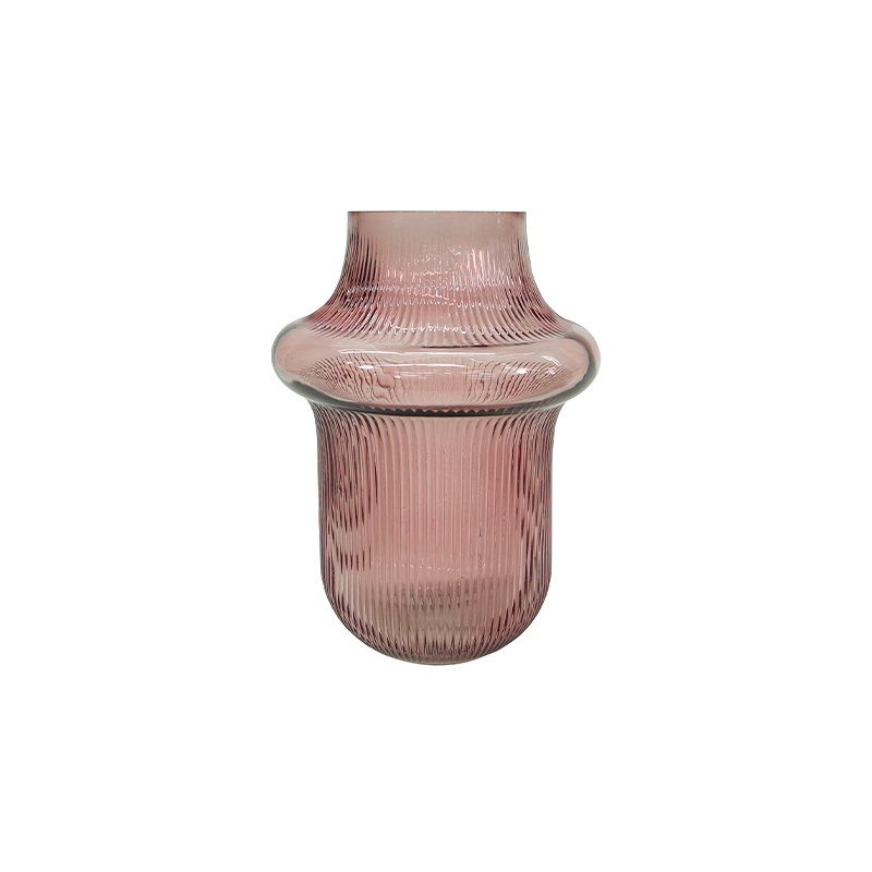 Special-shaped Striped Glass Vase YD-SS-075