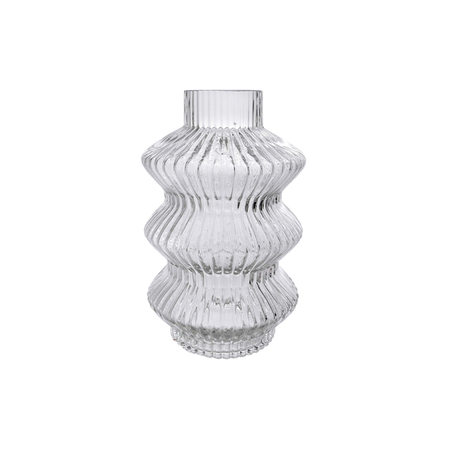Special-shaped Striped Glass Vase YD-CGV-058