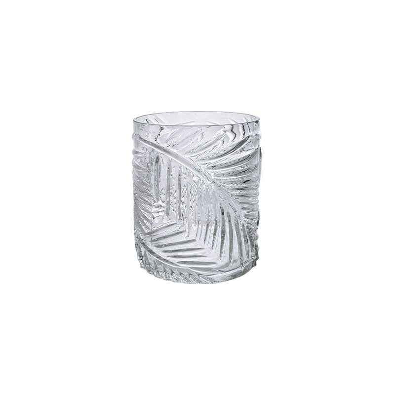 Leaf Relief Glass Vase YD-CGV-054