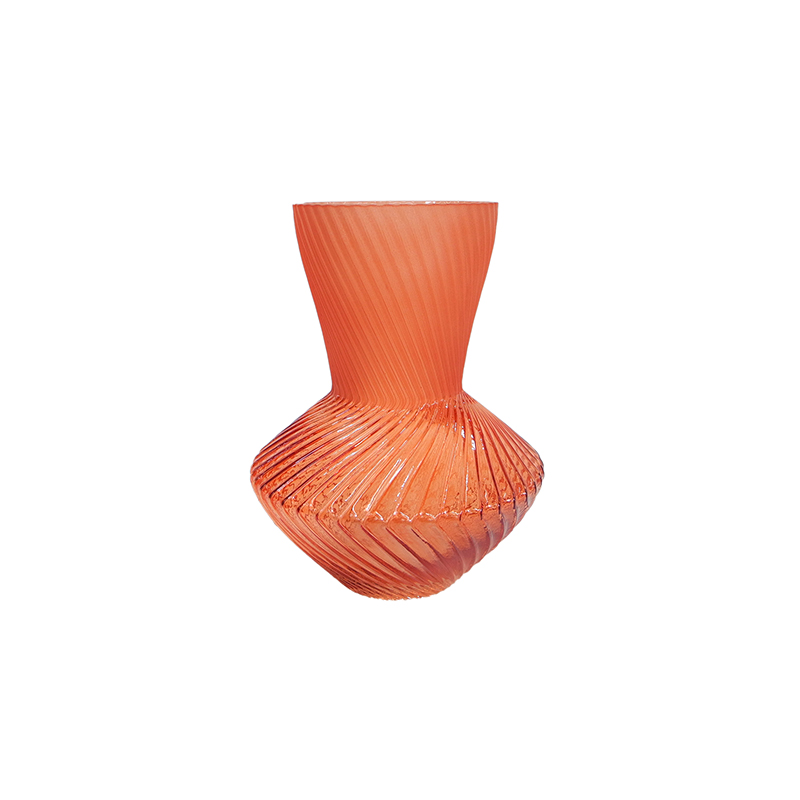 Segmented Twill Relief Glass Vase YD-SS-107