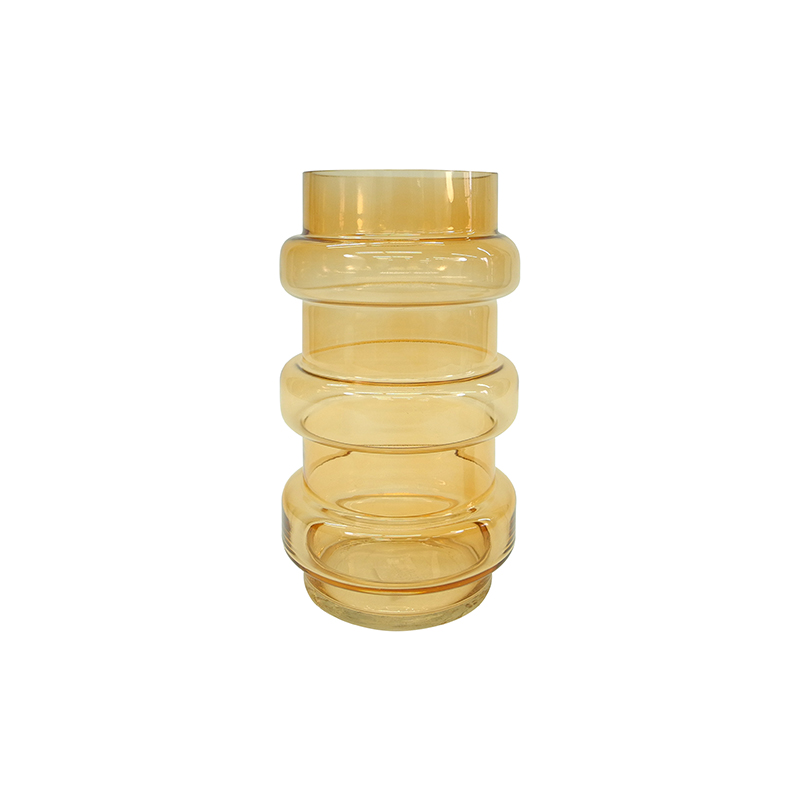 Beige Cylinder Glass Vase YD-SS-099