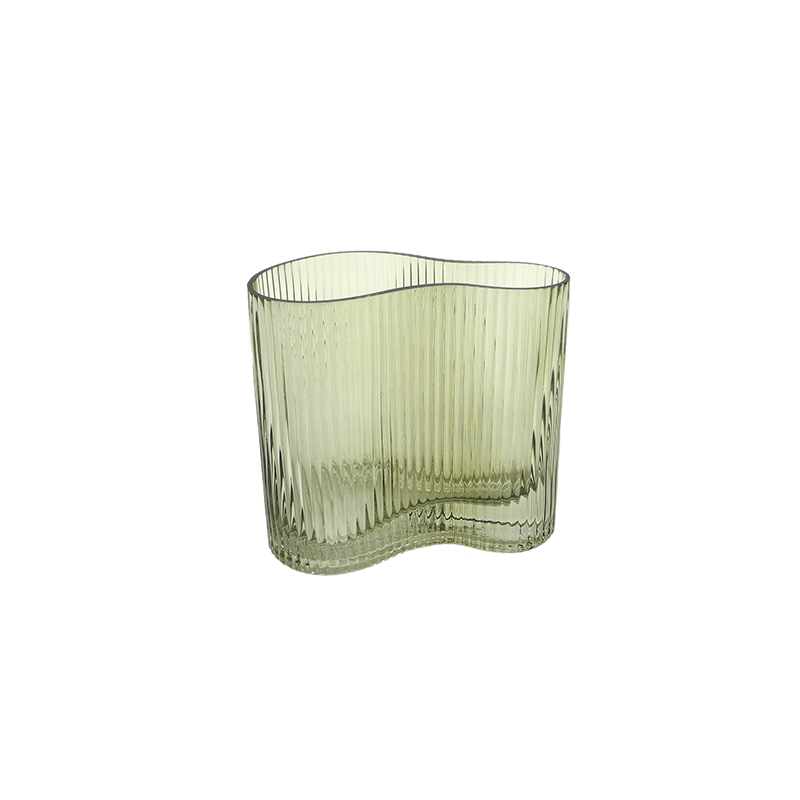 Curved Spray Colored Glass Vase YD-ND-422