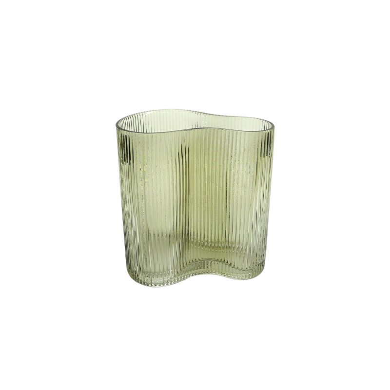 Curved Spray Colored Glass Vase YD-ND-422
