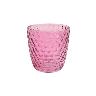 Yorklsun Glassware Pink Candle Holder & Wax Bottle YD-HDWC-138