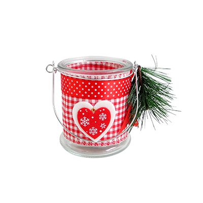 Yorklsun Glassware Christmas Red Candle Holder & Wax Bottle YD-HDWC-047--2