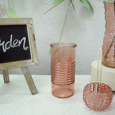Pink Glass Vases & Wax Bottle YD-SS-007