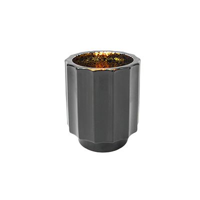 Yorklsun Glassware Black Candle Holder & Wax Bottle YD-CX-061