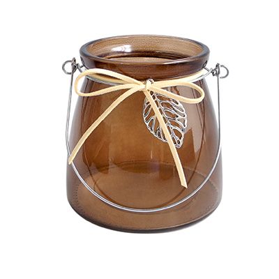 Yorklsun Glassware Autumn Brown Candle Holder & Wax Bottle YD-ND-149