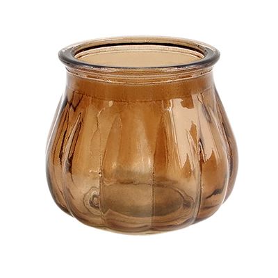 Yorklsun Glassware Autumn Brown Candle Holder & Wax Bottle YD-ND-150