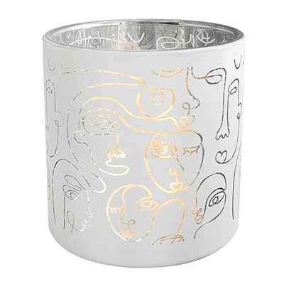 Yorklsun Glassware White Christmas Candle Holder & Wax Bottle YD-HDWC-035