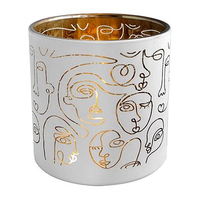 Yorklsun Glassware White Christmas Candle Holder & Wax Bottle YD-HDWC-035