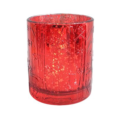 Yorklsun Glassware Red Christmas Candle Holder & Wax Bottle YD-HDWC-038